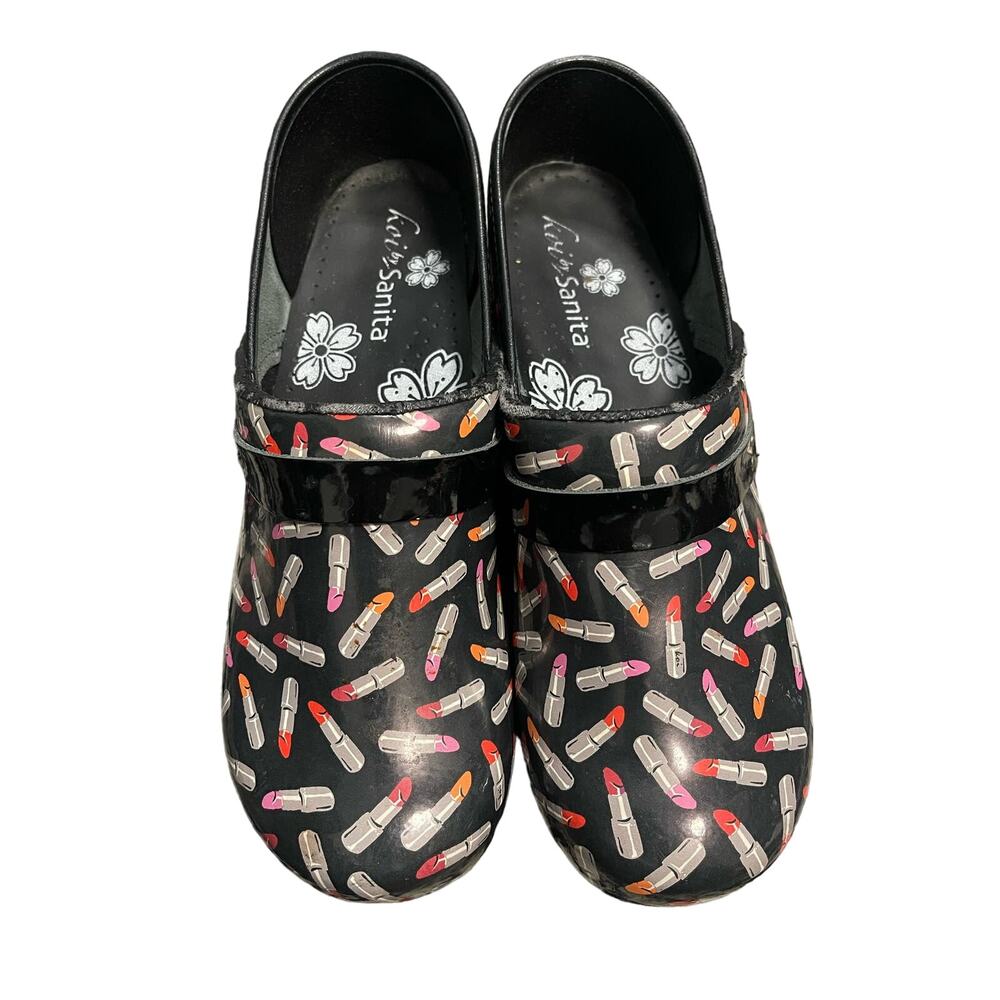 Koi By Sanita Womens Lipstick Black Professional Shoes Comfort Nursing Sz 43